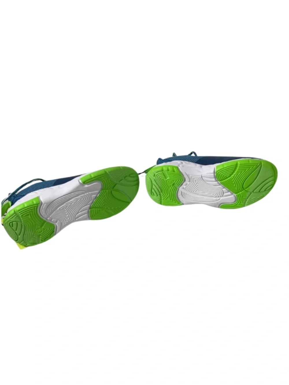 All in Motion Blue and Neon Green Sneakers Kids Size 3 Sporty Colorful
